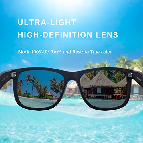Image of MAXJULI Polarized Sunglasses for Men and Women,UV Protection Rectangular Sun Glasses 8806