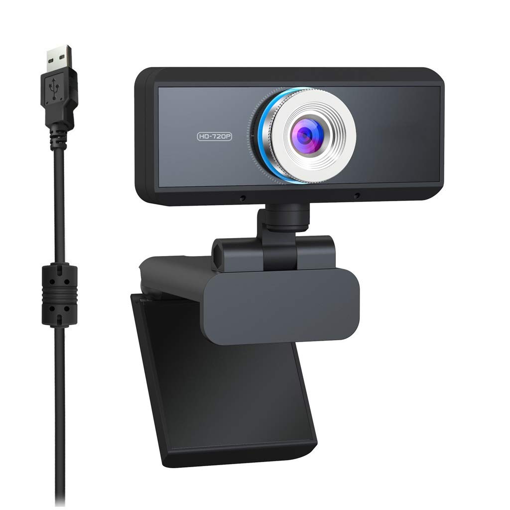 Manual Focus USB Webcam, Pantalla Ancha de la cámara del Ordenador Incorporado en el micrófono for videoconferencias, Clase en línea dedicada