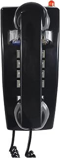DSDD Corded Analog Wall Phone Classic Wall Mounted Telephones Landline, Black Slim Wall Telephone Old Fashion Trimline Corded Phone
