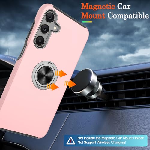 Gritup for Samsung Galaxy A25 5G Case with 360° Rotating Kickstand,Pink - image 5