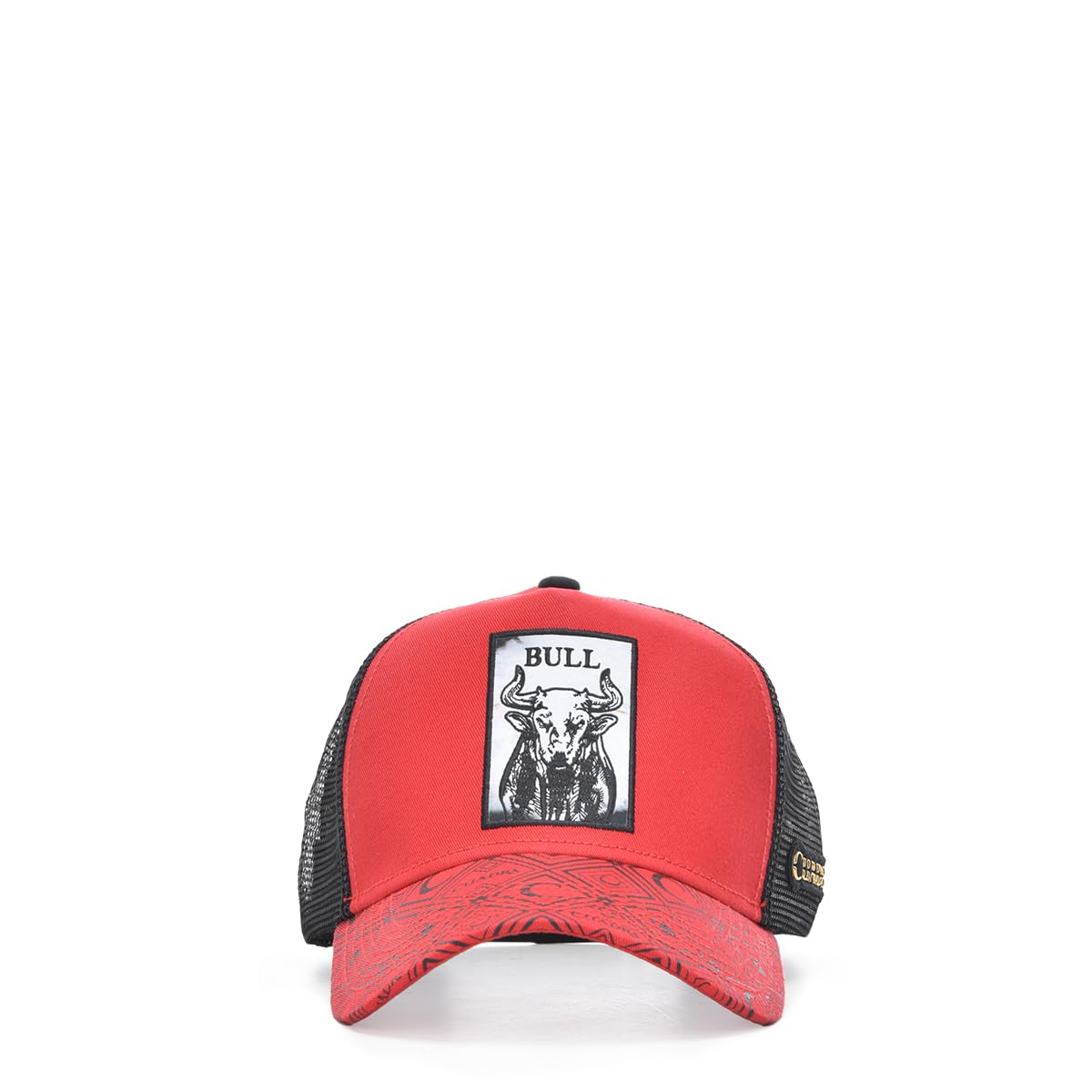 Cuadra Men's Snapback Cap with Bull Patch, GOC00BU, Red