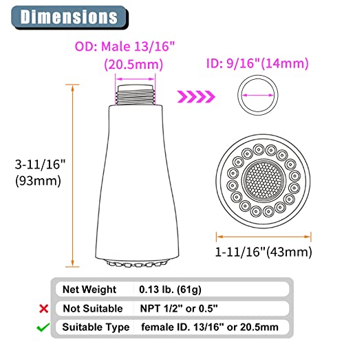 Angle Simple TN22 Kitchen Faucet Head Replacement, Angle Simple Kitchen Sink Faucet Parts thumb #1