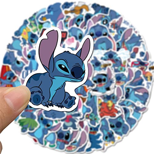50Pcs Lilo & Stitch Cartoon Anime Stickers Laptop Computer Bedroom Wardrobe Car Skateboard Motorcycle Bicycle Mobile Phone Luggage Guitar Diy Decal (Lilo & Stitch 50) #TOP4