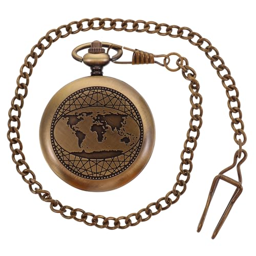 Brújula de Bolsillo Retro Beaupretty de Metal con Cadena miniatura 1