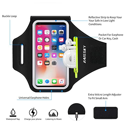 Tdlirh Phone Armband For Running Cell Phone Armband With Zipper Pocket For Earbuds Car Keys thumb #2