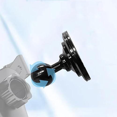 Miniatura 4 de NovelGoal Base de montaje redonda de aleación de aluminio con cabeza de bola de 0.669 in para montaje magnético en coche Soporte para teléfono móvil