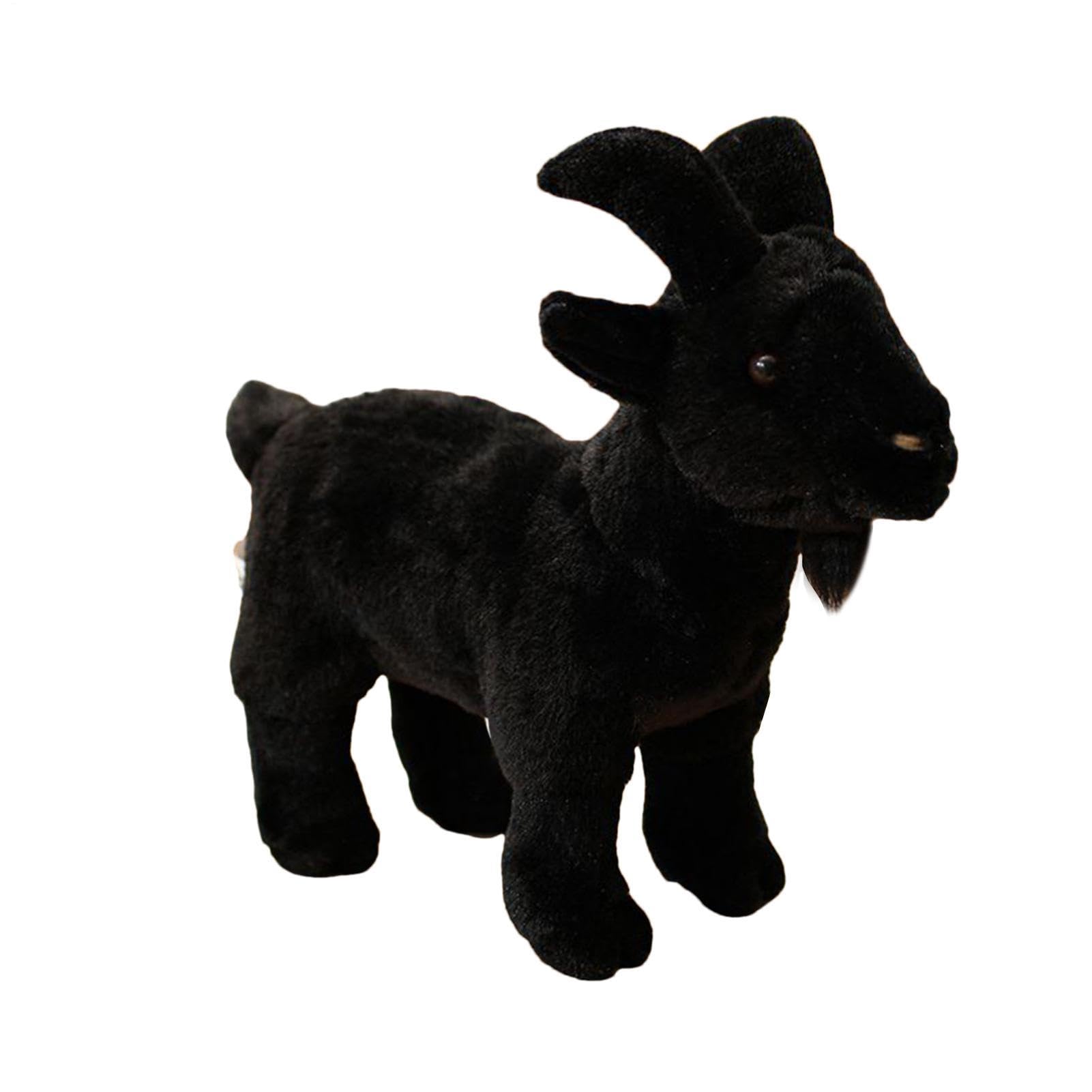 Cabra de peluche realista y figuras de granja coleccionables para niños