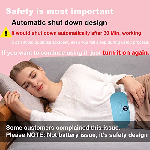 Image of Portable Cordless Fast Heating Pad, Electric Waist Belt Device with 3 Heat Levels and 3 Massage Modes, Back or Belly Heating Pad for Women and Girl
