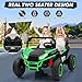 24V Ride On Car Utv 2 Seater, Off-Road Kids Electric Vehicles with Metal Frame, 20 Inch Wide Seat, 400W Electric Vehicle,Music, 3 Speeds for Boys and Girls,Green