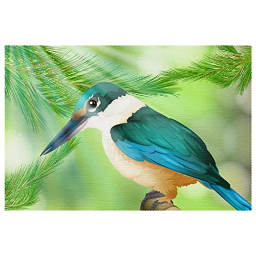 Tapis de table oiseau design raffiné set de table haut de gamme x6 - 2