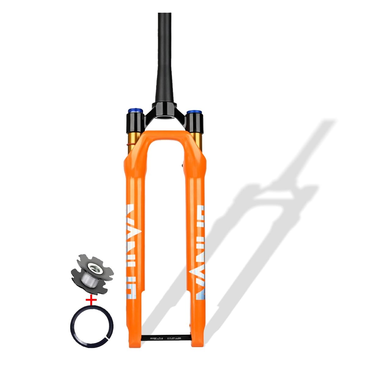 700C Gravelbike-Federgabel, 1-1/2" konisch, Offroad-Scheibenbremse vorne, 60 mm Federweg, XC-Luftfederung, 100 x 12 mm Steckachse, manuelle Sperre