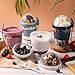 Crystalia 4 Pack 20 oz On The Go Yogurt Parfait Cups with Lids & Spoons, Reusable Yogurt Containers, Take and Go Cup with Topping Cereal or Oatmeal Container, New Colorful Set