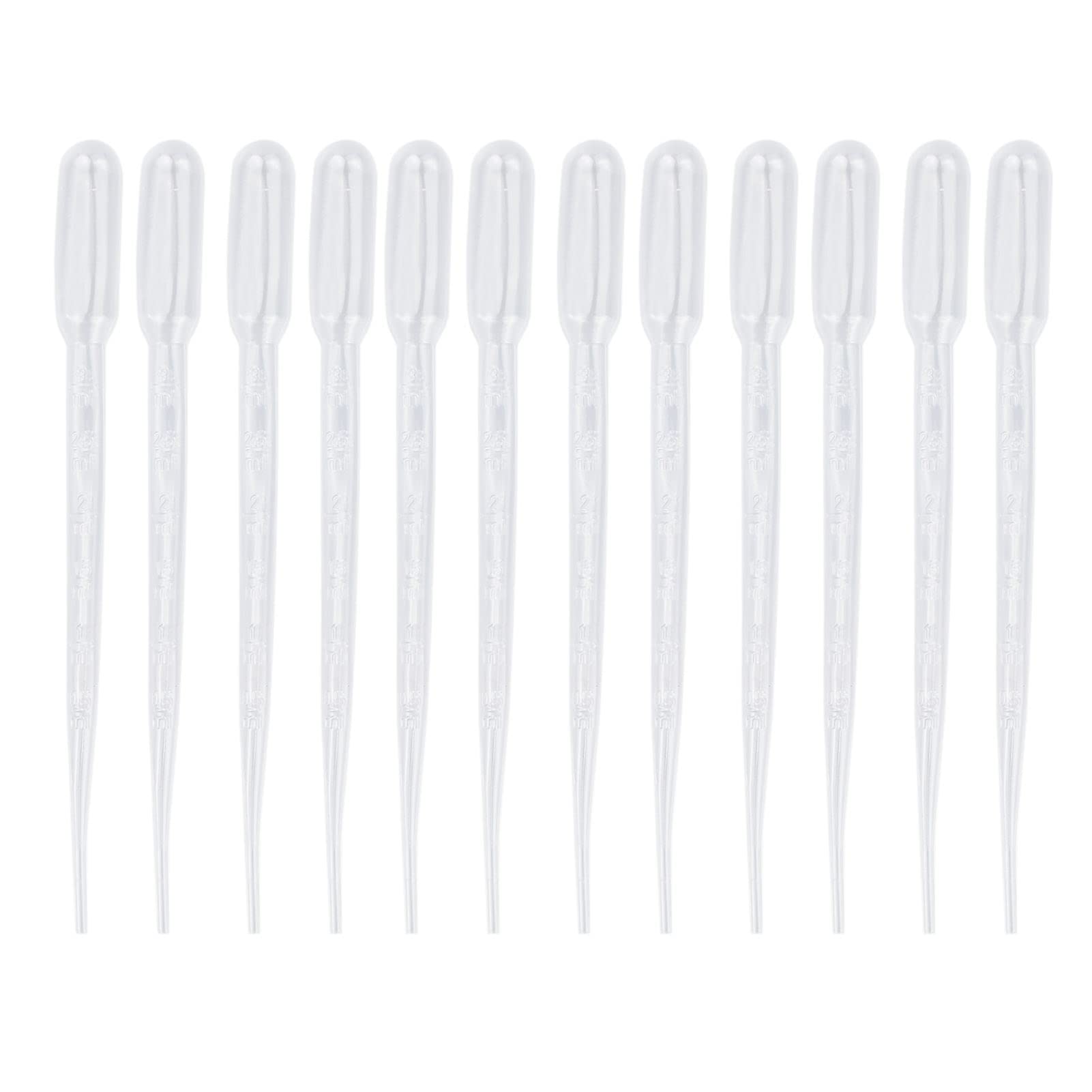 200 Pcs Pipettes Droppers, 3 ML Plastic Transfer Transparent Graduated Pipettes, Measuring Pipettors Droppers for Transfering Essential, Oils, Perfume, Paints, Lab