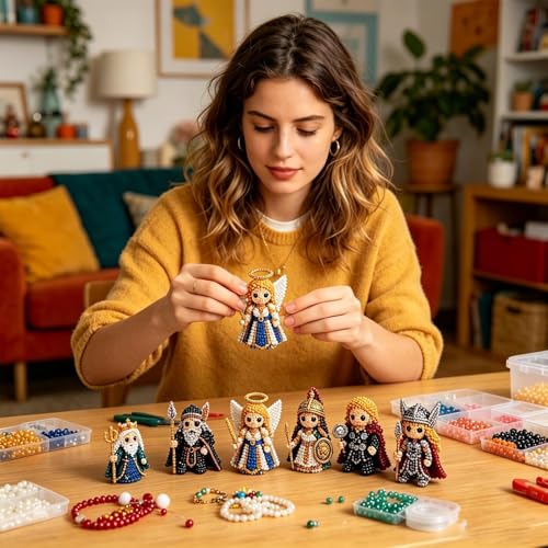 Perles pour broderie : coffret complet fait à la main pour débutants - 7