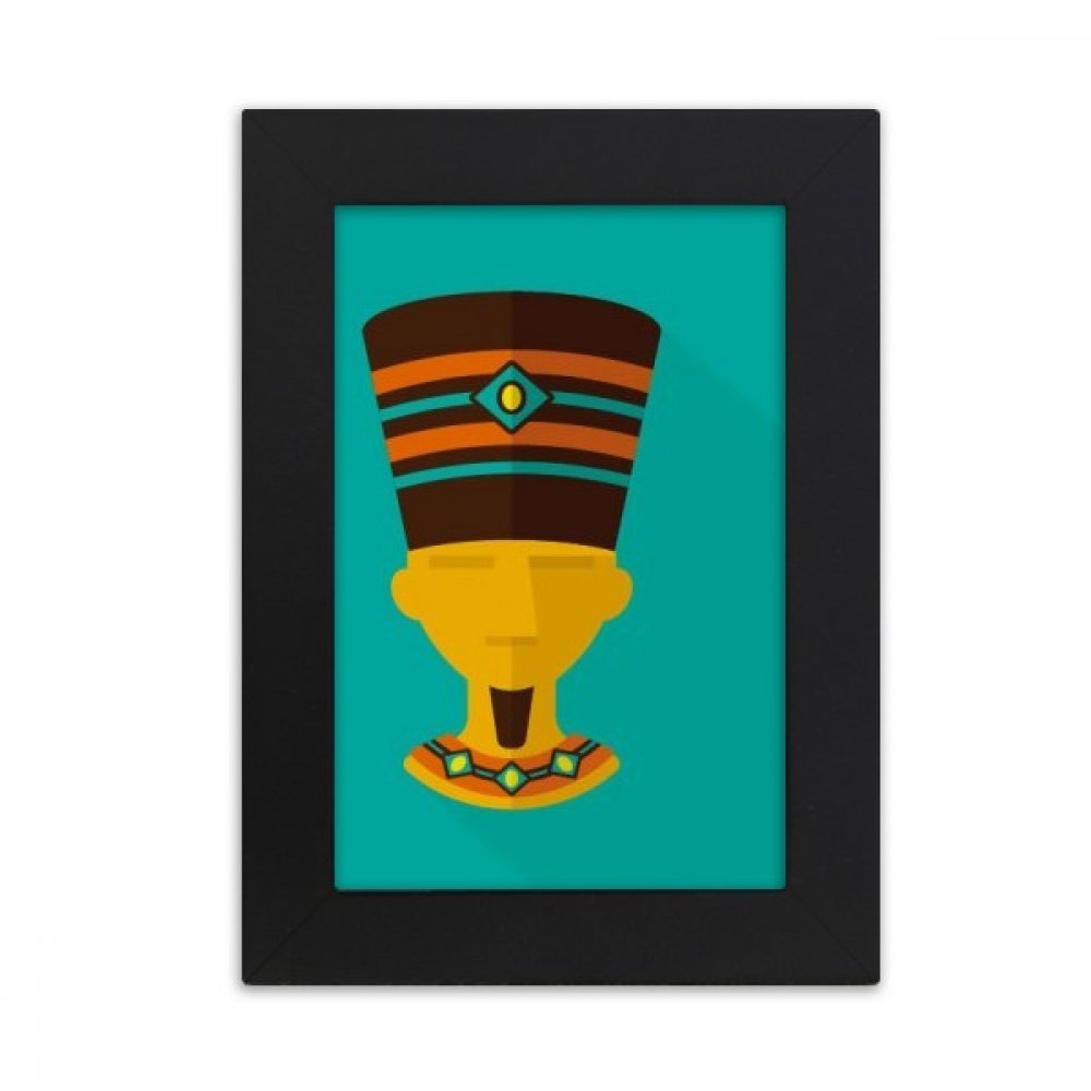 Cadre photo noir motif Pharaon Egypte antique 5x7 pouces pour bureau DIYthinker