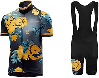 Bike Wear De Manga Corto MTB Maillot+Bib Pantalones Cortos Ciclismo Hombre Bodies Tights with Gel Pad Summer Style Actualización de Estilo Equipacion Ciclista FDXDT03