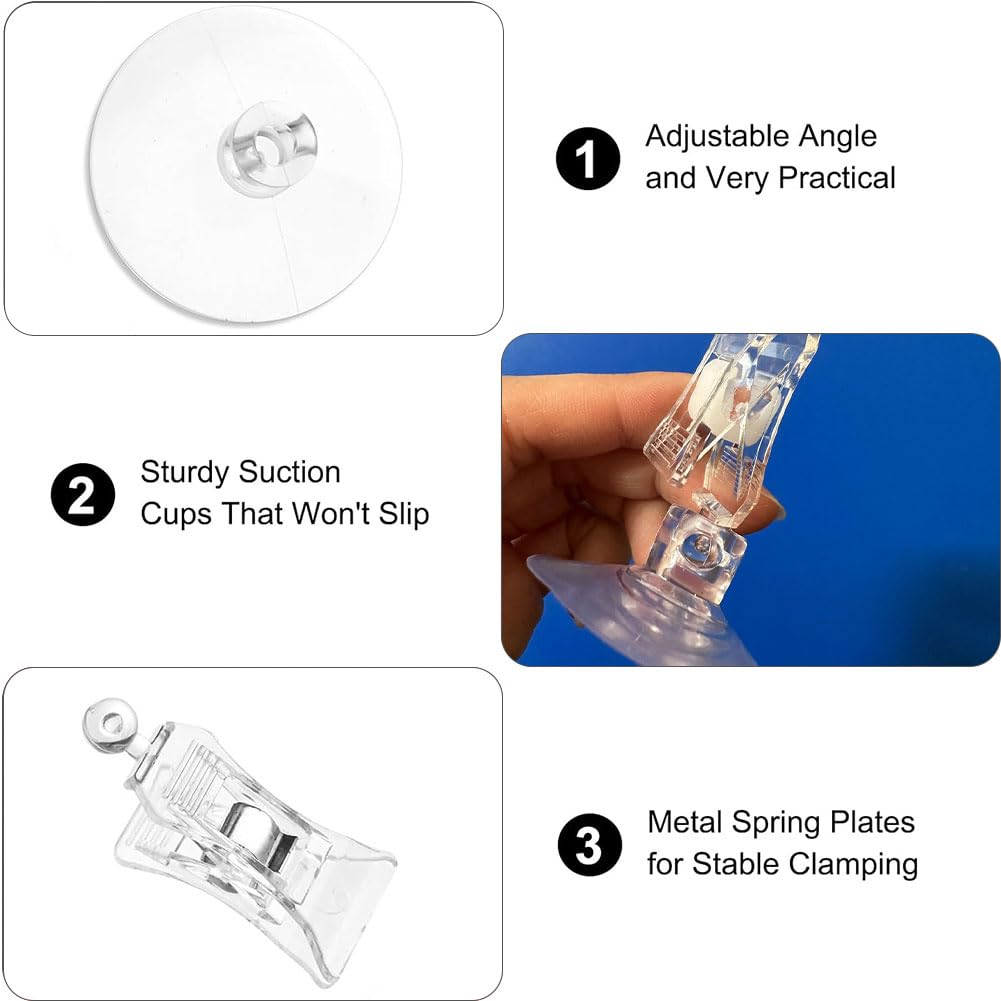 Acheter Ventouse Transparente En Caoutchouc Pvc, 10 Pièces, 4.5Cm, Crochet Pour Pare-soleil De Voiture