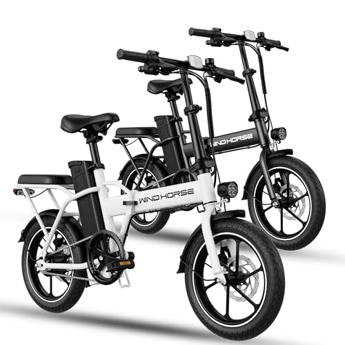 WINDHORSE 16" Folding Electric Bike for Adults, 630W Peak Electric Bicycle, 20MPH, 20-35 Miles Range, 288Wh Removable Battery, UL2849 Certified Commuter Ebike image 1
