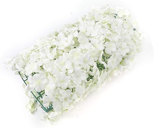 Miniatura 5 de Eapmic 10 paneles de pared de flores artificiales de 16 x 24 pulgadas, paneles de pared de flores de seda para jardín al aire libre, patio, valla,