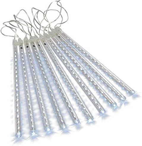 Nipach LED Dekozweig Mit Schneeflocken – 48 LEDs, Kaltweiß, Biegbar, 1,60 M Länge, Für Innen-Deko (inkl. Netzteil)