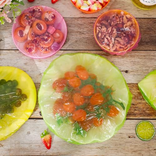 Bowl Covers Reusable Elastic Plastic Wrap for Food Storage Fresh Keeping Stretch Bags Bowl Covers for Bread Proofing Alternative to Foil for Family Outdoor Picnic Sourdough Baking 3 Size (60)