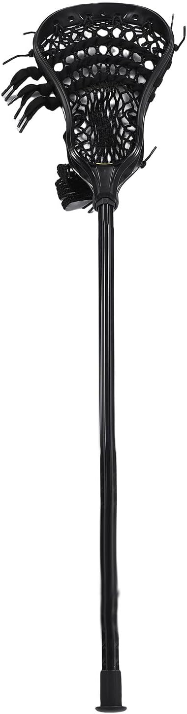 Toddler Lacrosse Stick, Aluminium Alloy, 24 Inch, Non Slip Grip - Rugged Construction, Easy Catching Head Design, Youth Lacrosse Sticks for Beginners (Black)