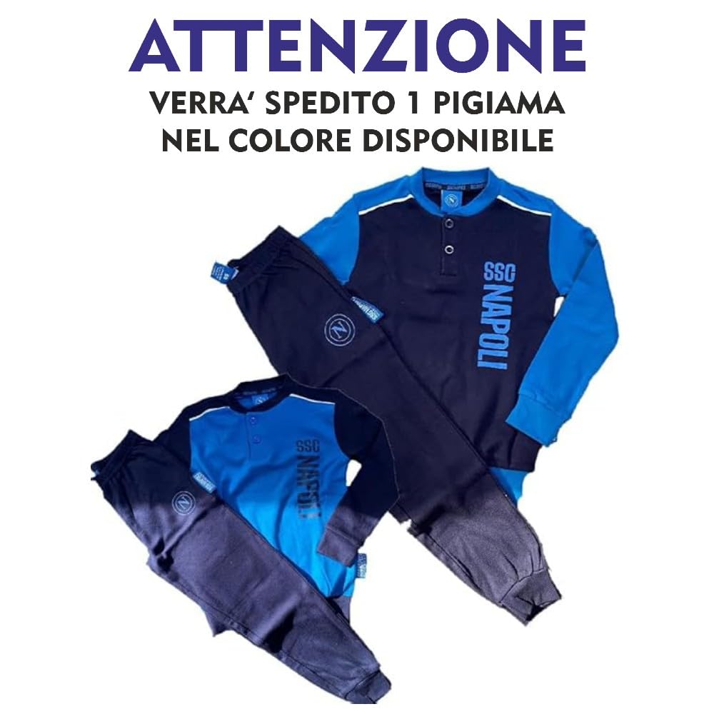 hermet Pigiama Napoli Calcio Cotone Interlock Tuta Homewear NAPOLI Personalizzabile PS 46669/70 / 71-BS