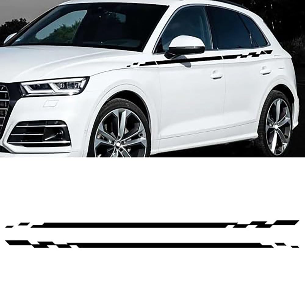Uncle Liao Yellow Car Side Skirt For Audi Q5 Fy B9 8R B8 Sq5 80A Auto Car Door Sticker Side Step Skirt.,