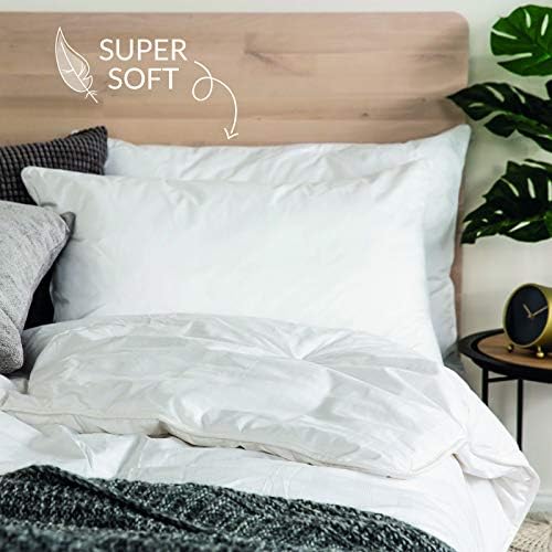 Snuggledown Ultimate Luxury White Pillows 2 Pack Soft Support Designed for Front Sleepers Bed Pillows
