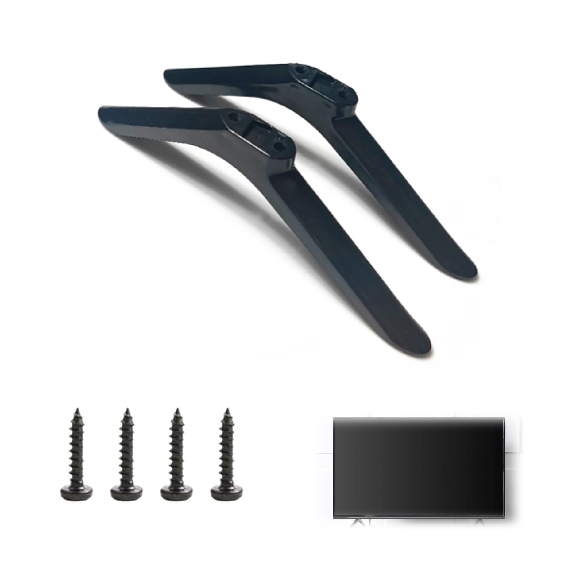 TV Stand Base Pedestal Feet for TCL Most 40in, Non-Slip Universal TV Legs Television Table Top Desk Stand Base Replacement with Screw Compatible with Sharp/Samsung/Hisense/Lg/Roku/JVC