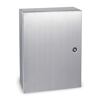 Wiegmann N412302408SSC N412SSC Ultimate Series NEMA 4/12 Single Door Wall-Mount Enclosure, 304 Stainless Steel, 30" x 24" x 8"