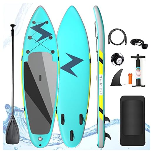 Amazon Brand - Eono Inflatable Stand Up Paddle Board 6 Inches Thick with Premium Sup Accessories - Carry Bag - Bottom Fin for Paddling - Surf Control - Non-Slip Deck