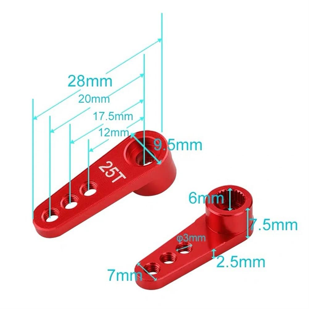 Metallo di alluminio 25T M3 braccio Servo corno per DS3225