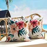 KWLET Fundas para Cojines de Exterior de 45 x 45 cm, Cama