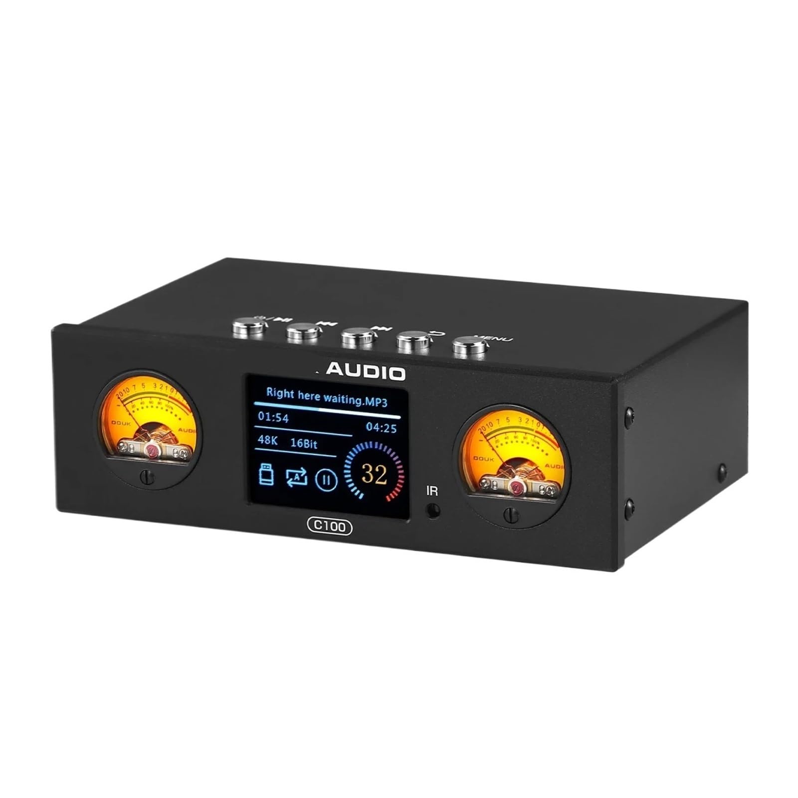 C100 Mini Digital Preamplifier USB Player High Resolution Music Streaming S/PDIF D/A Desktop Converter DSD256 32-bit 384KHz