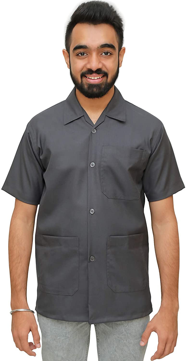 UNLEASHEDHalf Sleeves Premium LAB Coat for Doctors, LAB ASSISTS, Factory Workers