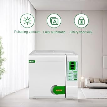 Full-Automatic Autoclave Steam Sterilizer B Class Pre-Vacuum High Temperature Pressure Digital Display Lab Equipment Benchtop Type 4.75Gal/6.07Gal (6.07Gal(23L))