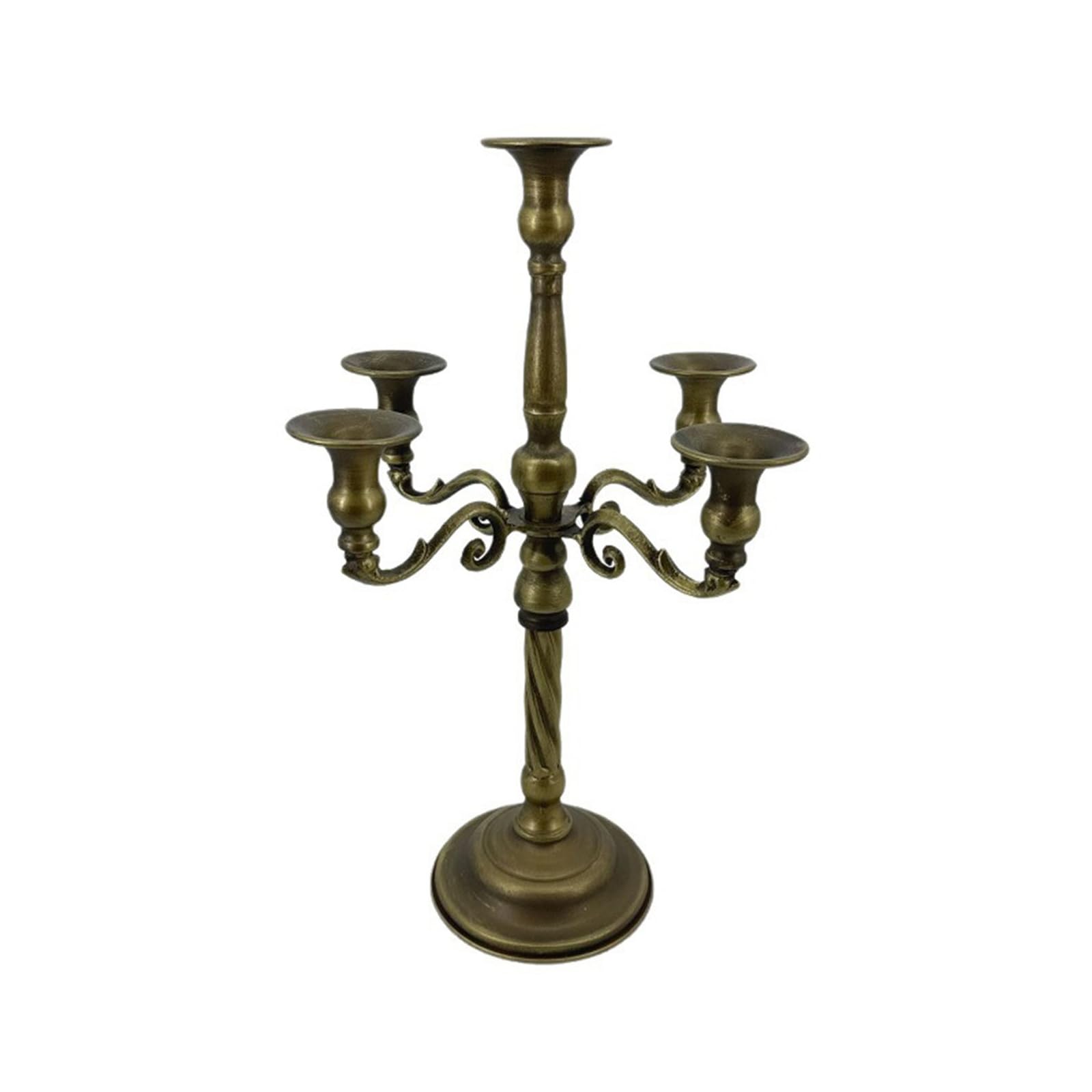 Whoasyst Candlestick Holders Iron Metal Taper Holders Decorative Stands 5Arm Candelabra for Home Decorations Candlestick