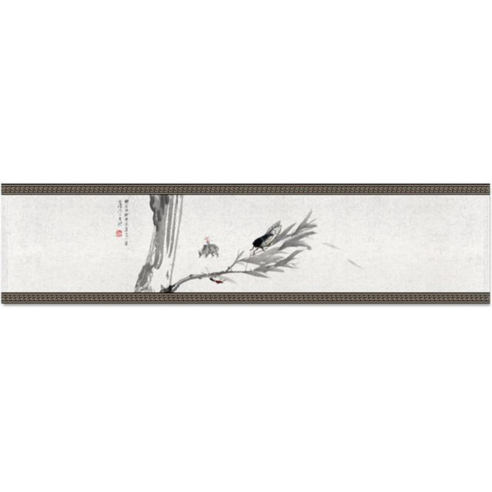 Nappe chinoise moderne et chemin de table imperméable à rayures 230cm