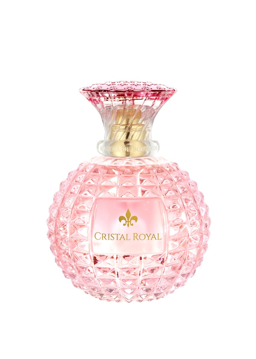 Princesse Marina de Bourbon Cristal Royal Rose Eau de Parfum for Women - Opens with Rose, Lemon and Pear - Blended with Peach, Freesia and Violet - For Joyful and Radiant Ladies - 3.4 oz