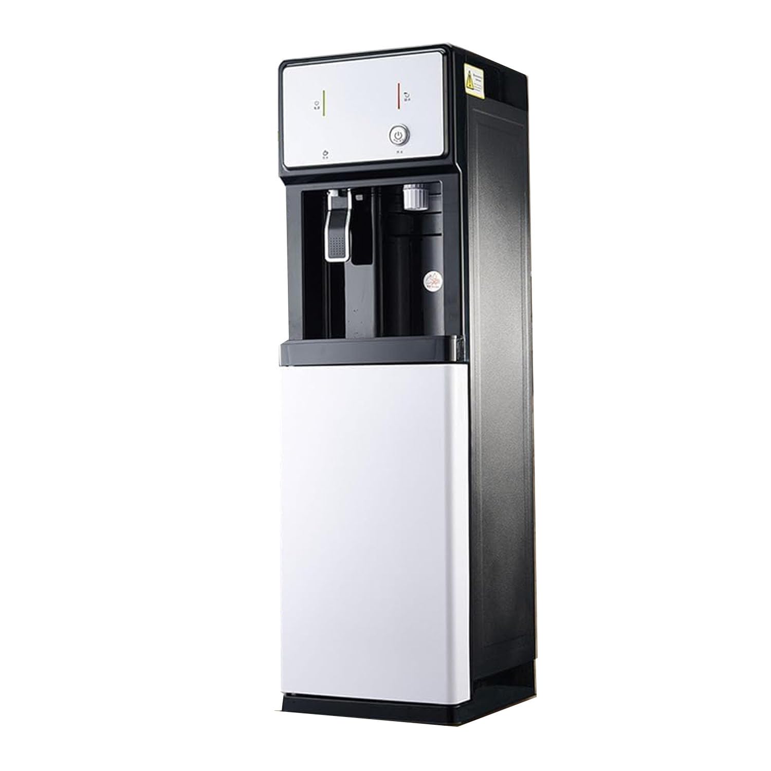 Distributore di acqua fresca, unità indipendente alimentata dalla rete elettrica, refrigeratore d'acqua da pavimento con divisori rimovibili e mobiletto portaoggetti, ufficio e attività commerciali