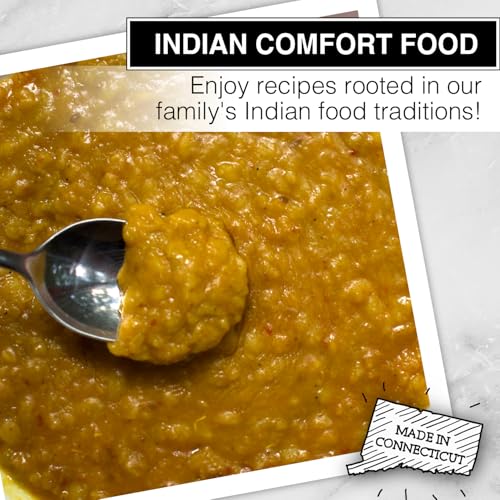 Image of Jain Family Foods - Spicy Dal Lentil Meal Kit | Authentic Indian DIY Spiced Yellow Curry | Makes 30 oz. | High Fiber, Plant-Based, Woman-Owned | Easy Steps, Stove or Instant Pot | 3 Servings