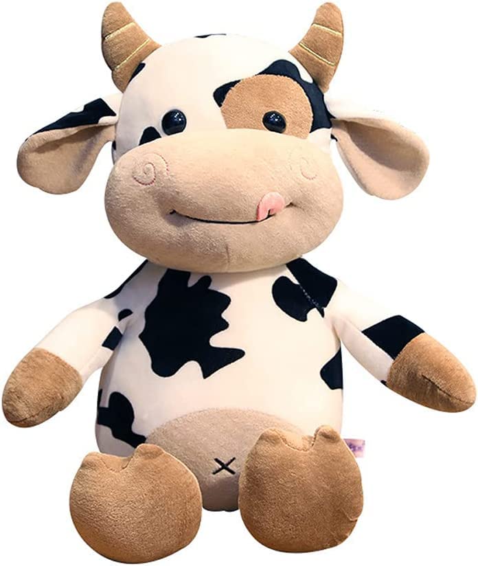 Generic Cow Plush Toy,16 inch Stuffed Animal Throw Plushie Pillow Doll,Soft Fluffy Friend Hugging Cushion-Present for Every Age and Occasion