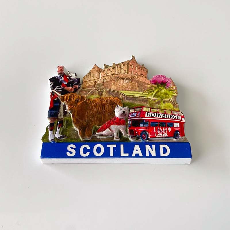 Imán decorativo 3D Escocia Castillo Edimburgo miniatura 2