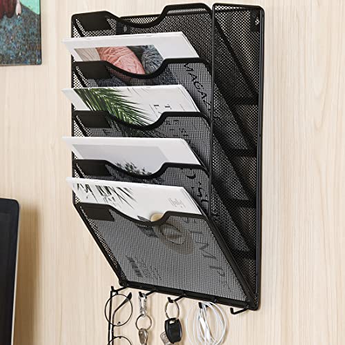 TQVAI Portariviste da appendere a 5 ripiani, con