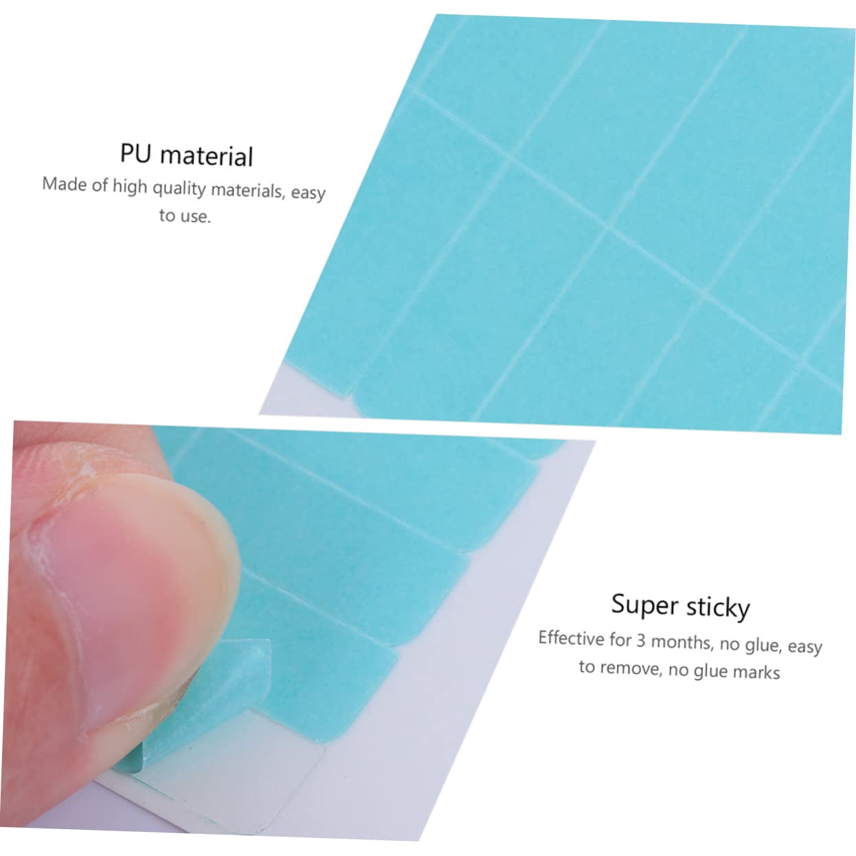 Baluue 6 Sheets Professional Hair Extension Tapes Double Sided Replacement Tape for Wig Small Light Easy to Apply