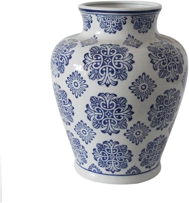 ボトル・瓶 陶磁器の花瓶、青い花のジンジャーの瓶の花瓶、中国の
