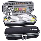 Aiscool Big Capacity Pencil Case Pen Pouch Holder Bag Stationery Box Large Storage EVA Hard Shell for School Supplies Office Stuff & Travel Carrying Bag (Black)