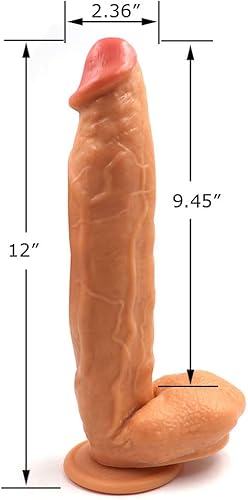 Miniatura 9 de Consolador realista, material seguro para el cuerpo, pene enorme realista con fuerte ventosa para jugar manos libres, juguetes sexuales flexibles