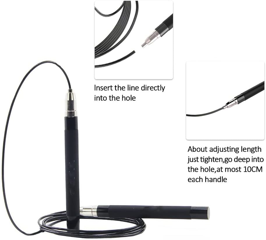Self-Locking Speed Jump Rope Adjustable Skipping Ropes Non-Slip Silicone Handle Great for Boxing Fitness Exercise